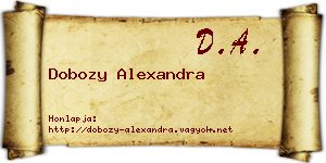 Dobozy Alexandra névjegykártya